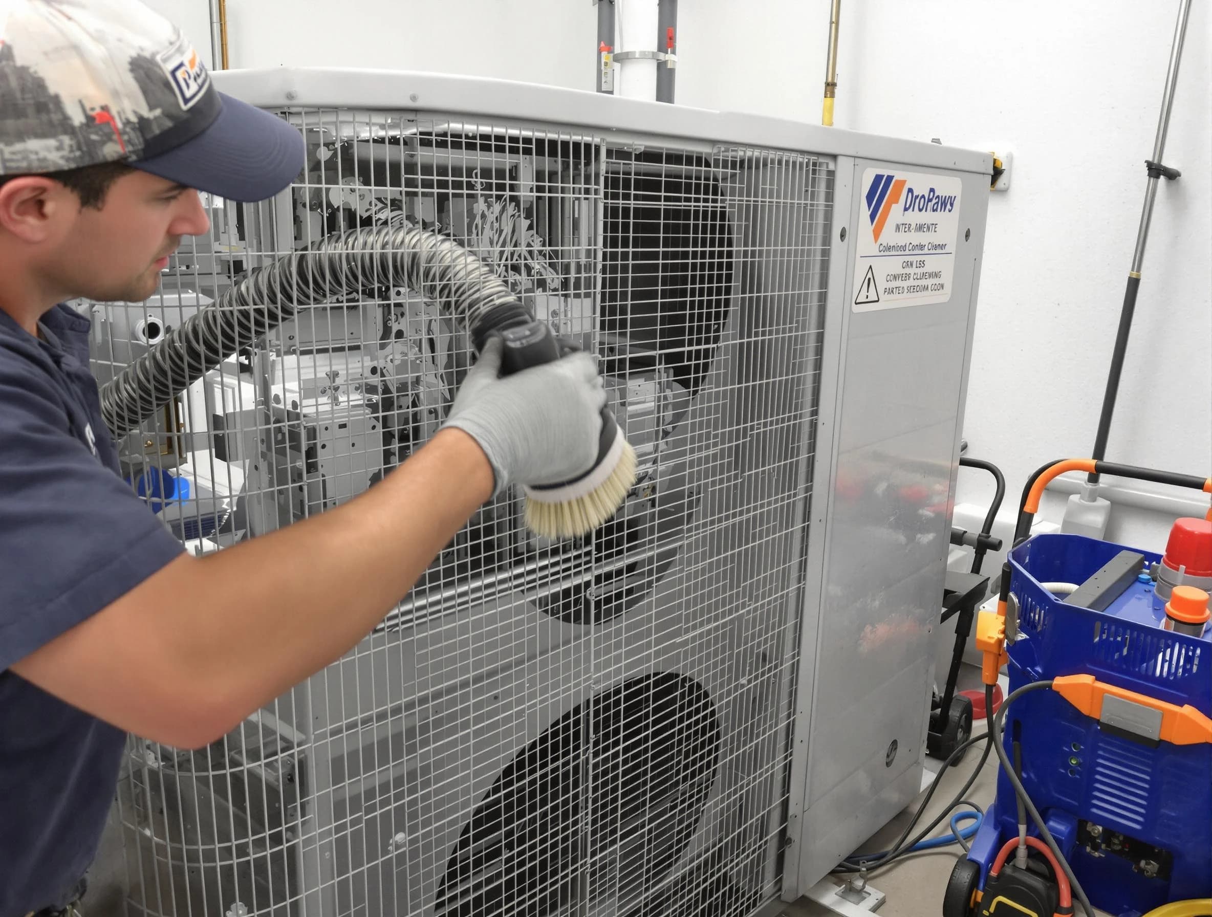 Hemet Air Duct Cleaning specialist performing precision AC coil cleaning for improved system performance in Hemet