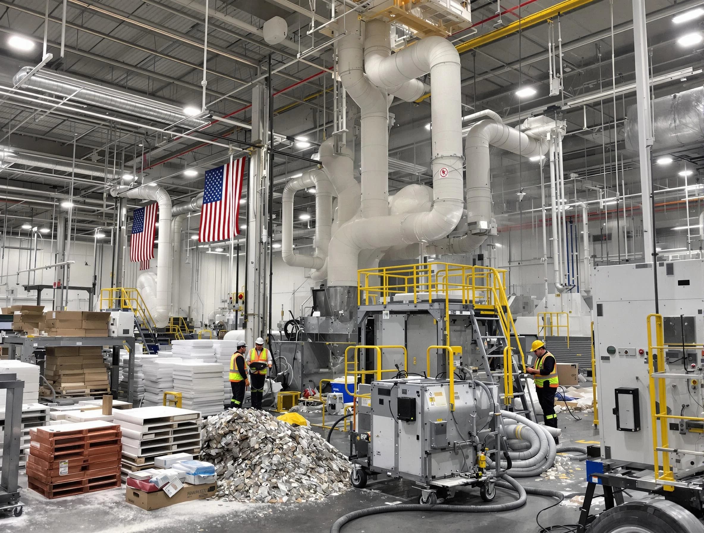 Hemet Air Duct Cleaning team performing large-scale industrial duct cleaning at a commercial facility in Hemet